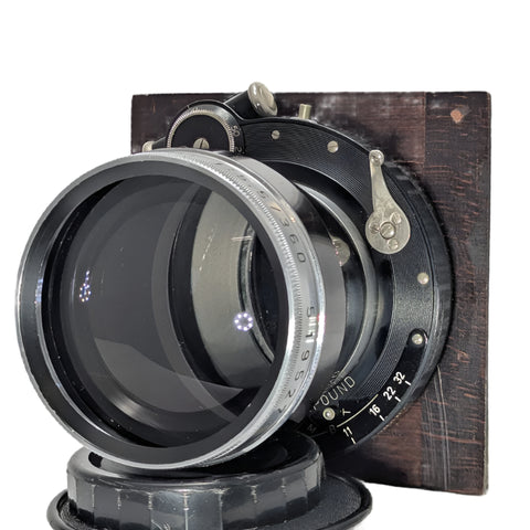 Schneider-Kreuznach 360mm f5.5 TELE-XENAR lens w/ Compound shutter on Graflex board