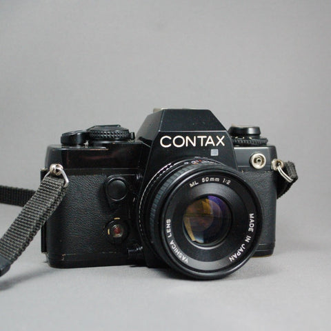 Contax 139 Quartz 35mm film camera w/ Yashica 50/2 lens -Excellent