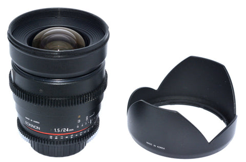 Rokinon T 1.5 24mm ED AS IF UMC manual focus Cine lens for Nikon - Mint