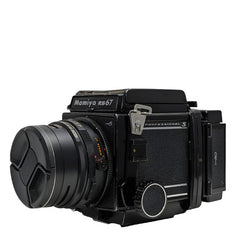 Mamiya RB67 Pro S w\ Mamiya Sekor C 127mm f3.8 lens, waist level finde