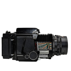 Mamiya RB67 Pro S w\ Mamiya Sekor C 127mm f3.8 lens, waist level finde