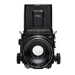 Mamiya RB67 Pro S w\ Mamiya Sekor C 127mm f3.8 lens, waist level finde