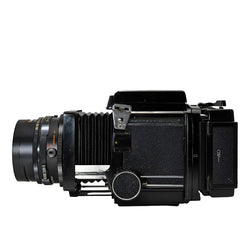Mamiya RB67 Pro S w\ Mamiya Sekor C 127mm f3.8 lens, waist level finde