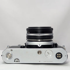 Chrome Nikon FE2 35mm Film Camera w. Nikkor50mm f1.8 lens