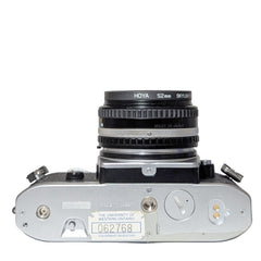 Nikon FG Film camera w/ Nikkor Series E 50mm f1.8 Lens and MD-14 Motor drive 