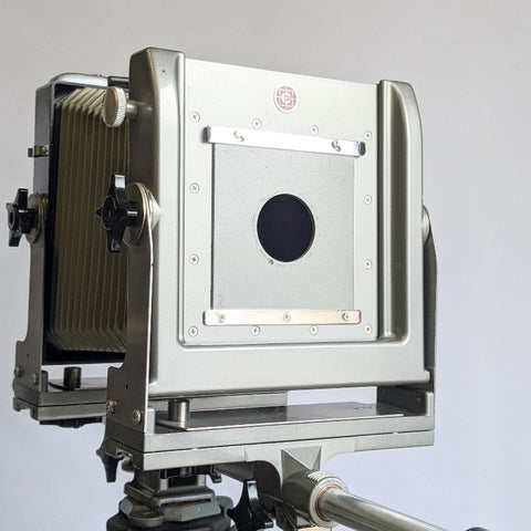Calumet 4x5 monorail camera - Mint with cut film holders and cable release