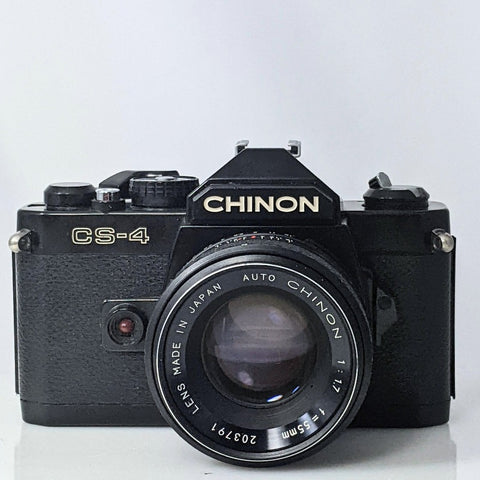 Chinon 35mm CS-4 Film Camera w/ auto Chinon 55/1.7  M42 mount- Excellent plus