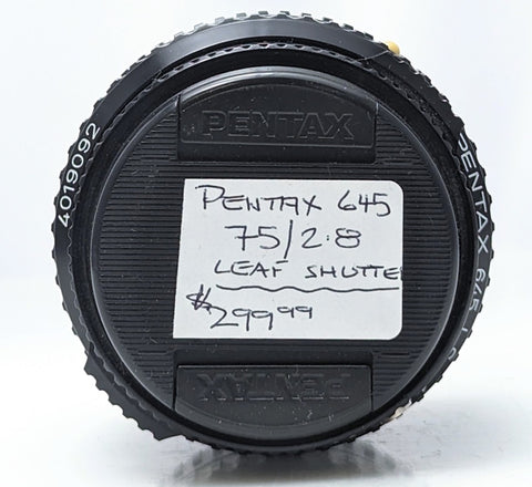 SMC Pentax 645 75mm f2.8 Leaf shutter Lens Mint Minus