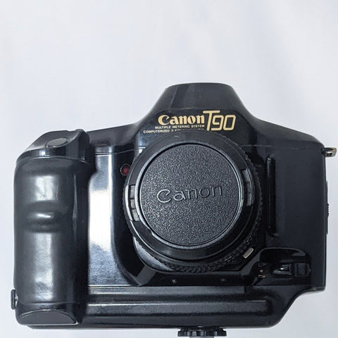 Canon T90 35mm Film Camera Black w/ new FD 50mm f1.8 lens - Very Good