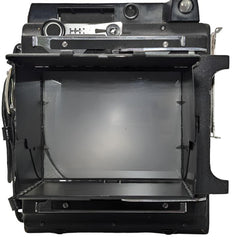 Pacemaker Graflex Crown Graphic Special 4x5 film camera with Schneider-Kreuznach 135mm f4.7 Xenar lens and flash unit