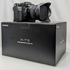 Fujifilm XT-3 26MP Mirrorless Digital Camera body (black) w/16-80 f4 Stabilizer lens - Mint