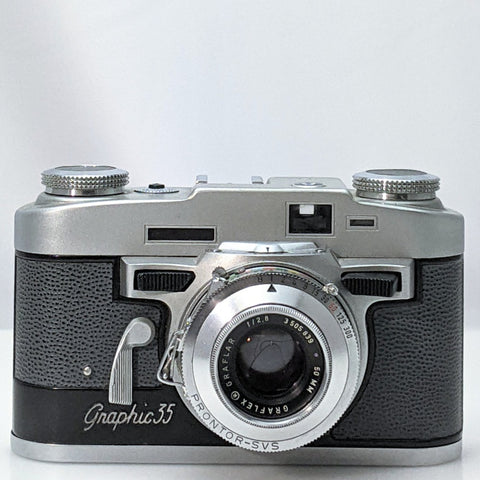 Graflex Graphic 35mm camera with 50mm f2.8 Rodenstock lens Near Mint