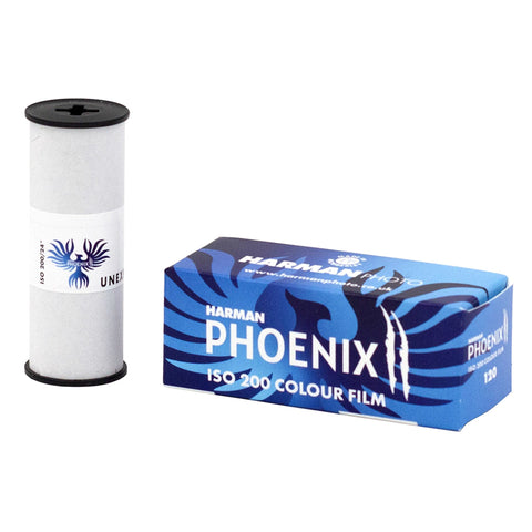 Harman Phoenix II (Blue)  200 Color Negative 120 Film ISO 200 – Experimental & High-Contrast