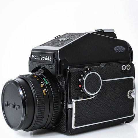 Mamiya M645 (First Generation) w\ Mamiya Sekor 80mm f2.8 lens,metered Eye level finder
