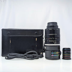 Rare Medical-Nikkor 200mm f5.6 with filters, DC power-pack & cable.