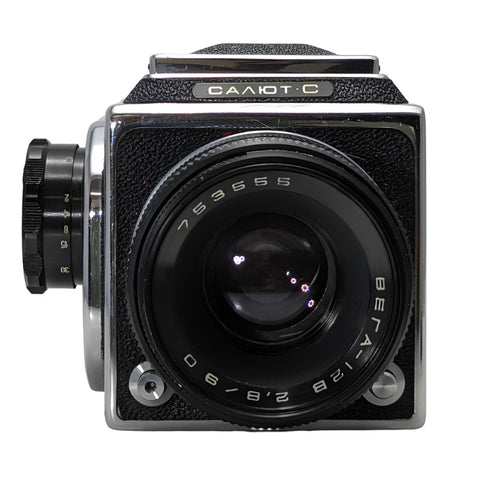 Salut C 6x6 Medium Format Camera Kit with Vega 12B 90/2.8 lens, Original box, case, extra back and other goodies