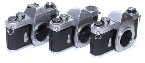 PENTAX SPOTMATIC BODIES FOR PARTS OR REPAIR, ASSORTED MODELS