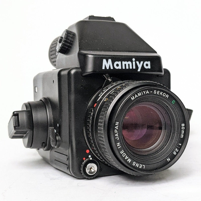 Mamiya 645e w\ Mamiya Sekor 80mm f2.8 lens Eye level finder, Mint